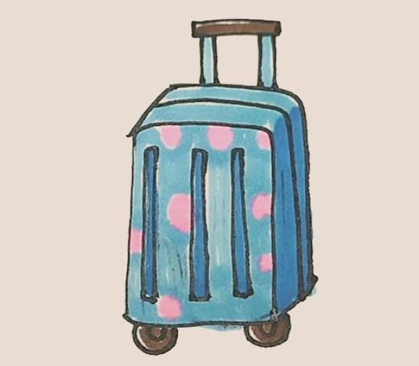 Simple drawing of suitcase