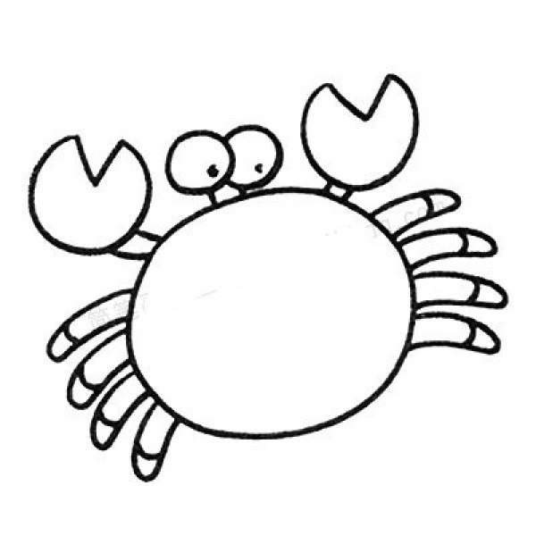 How to draw a happy crab