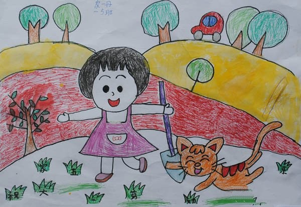 Childrens drawings of beautiful spring