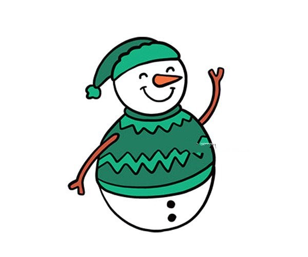 8 cute simple drawing pictures of snowmen