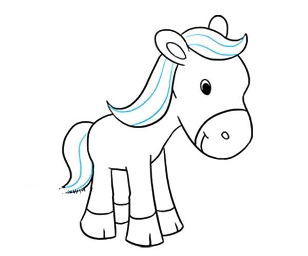 Cute little pony simple drawing tutorial