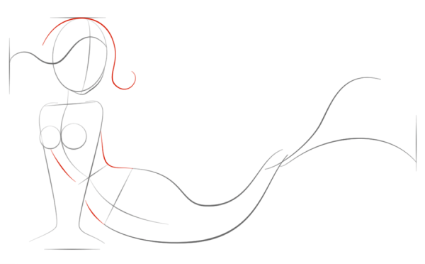 How to Draw a Cartoon Mermaid