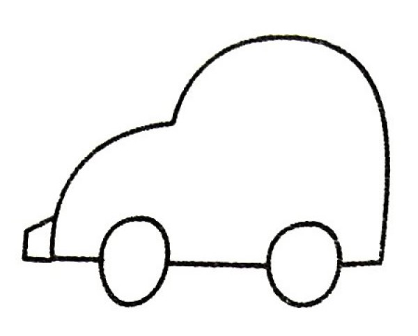 Cute little car simple strokes