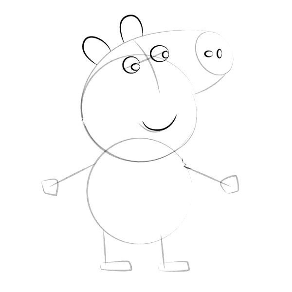 Piggy Peppa Pig Tobias Simple Drawing