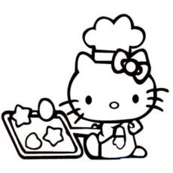 Cartoon character simple drawing hello kitty simple drawing