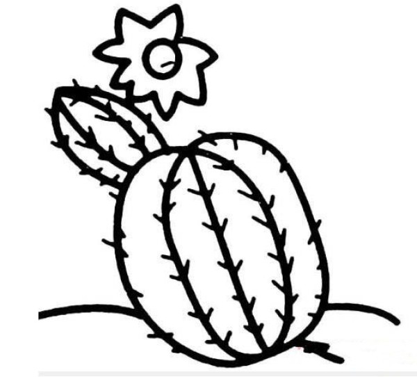 Simple and beautiful cartoon cactus drawing