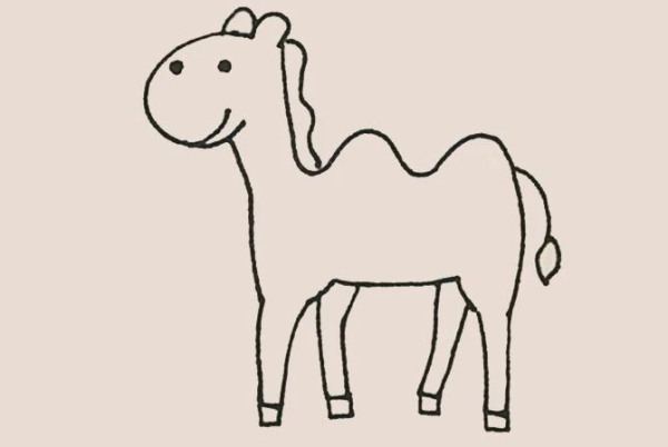 Simple drawing of camel