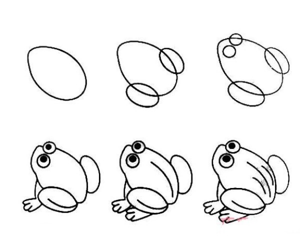 How to draw a cute little frog