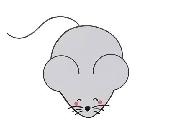 Super cute little mouse simple drawing