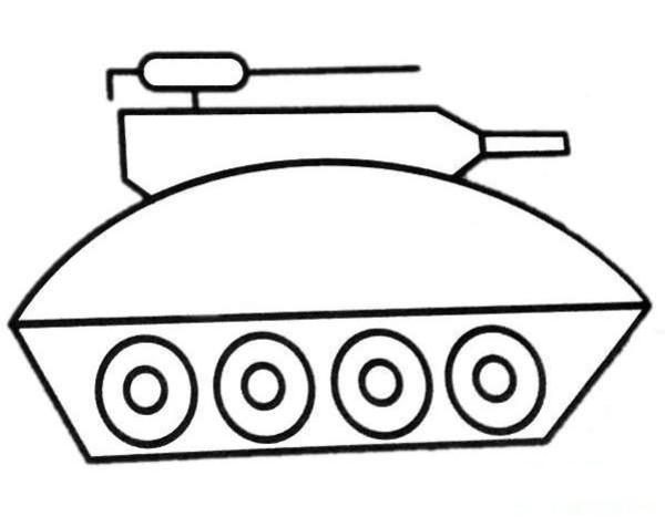 Cartoon tank simple drawing