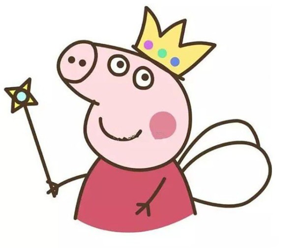 How to draw the little fairy Peppa Pig