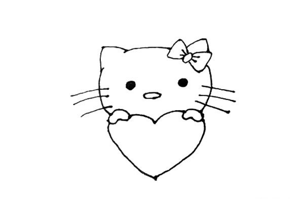 Hello kitty simple drawing