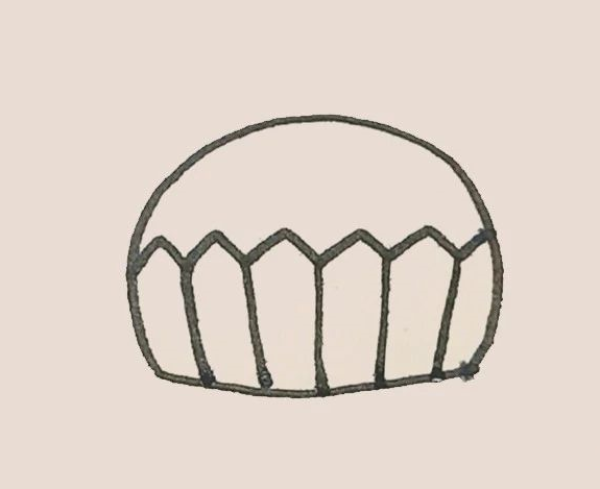 Simple drawing of cup cake