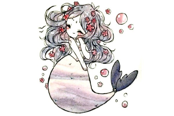 A set of fantasy mermaid illustration pictures