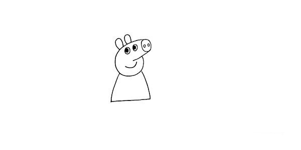 Simple drawing tutorial of Peppa Pig and his brother George