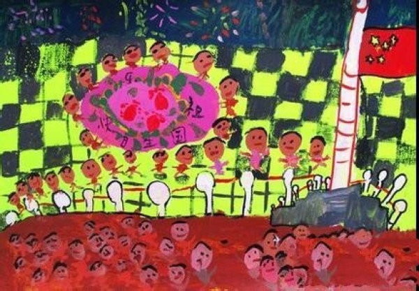 Childrens drawings to celebrate National Day - Lets eat delicious food together on National Day