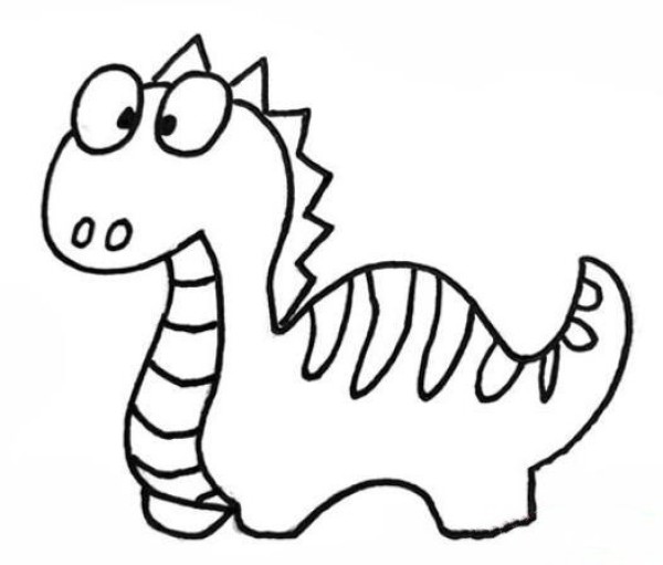 How to draw cute cartoon dinosaurs