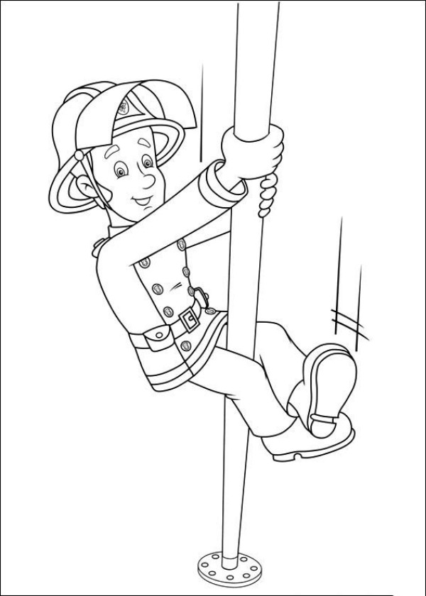 Fireman Sam simple drawing picture