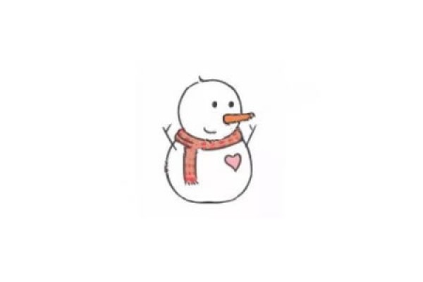 Learn to draw step by step: Snowman