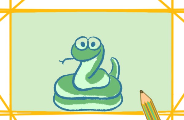 How to draw a coiled snake