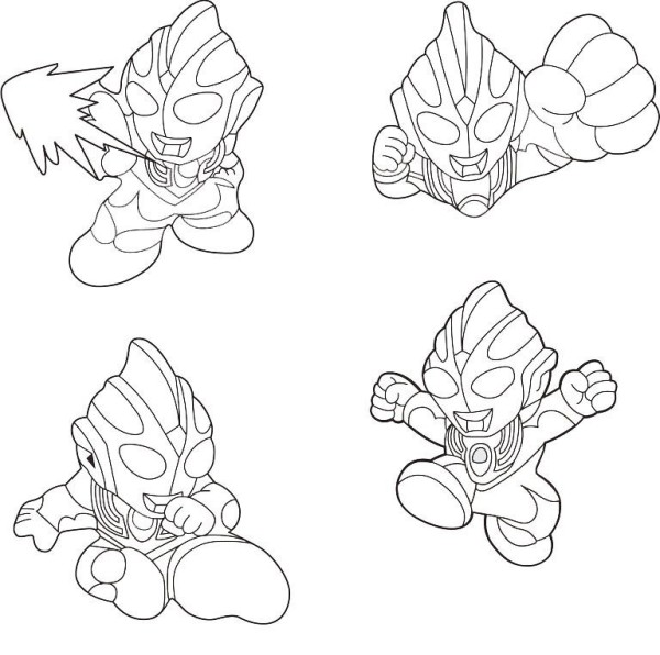 Eight simple drawing pictures of Ultraman