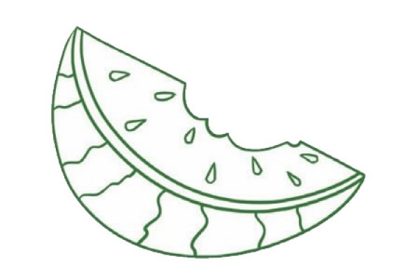 How to draw a watermelon