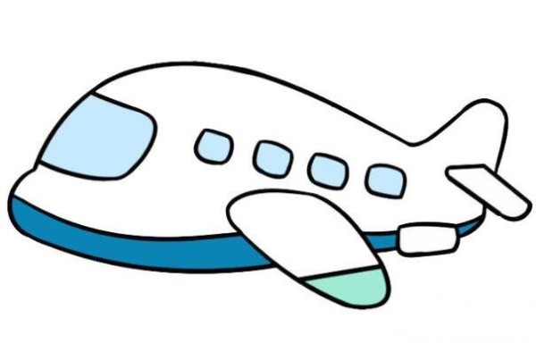 Kindergarten airplane simple drawing