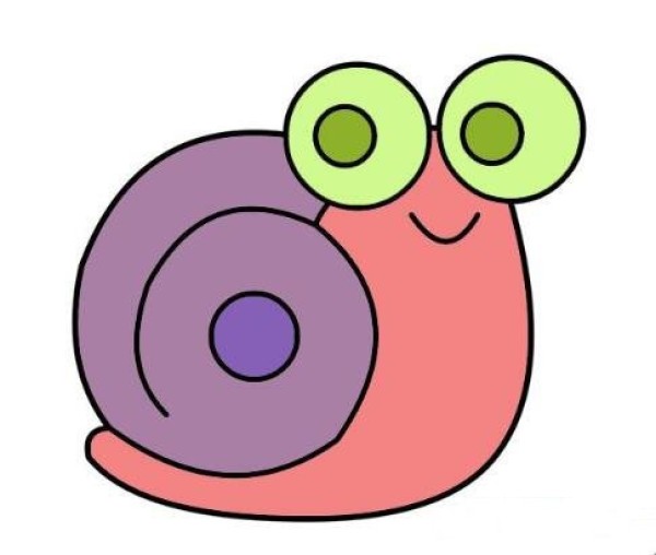 How to draw a colorful snail