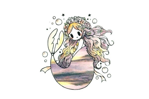 A set of fantasy mermaid illustration pictures