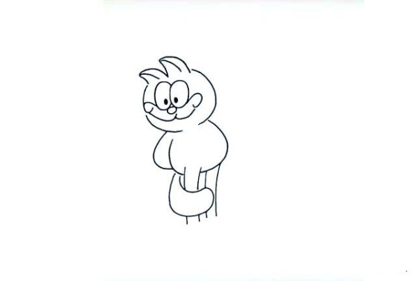 How to draw Garfield cat in simple strokes