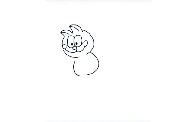 How to draw Garfield cat in simple strokes