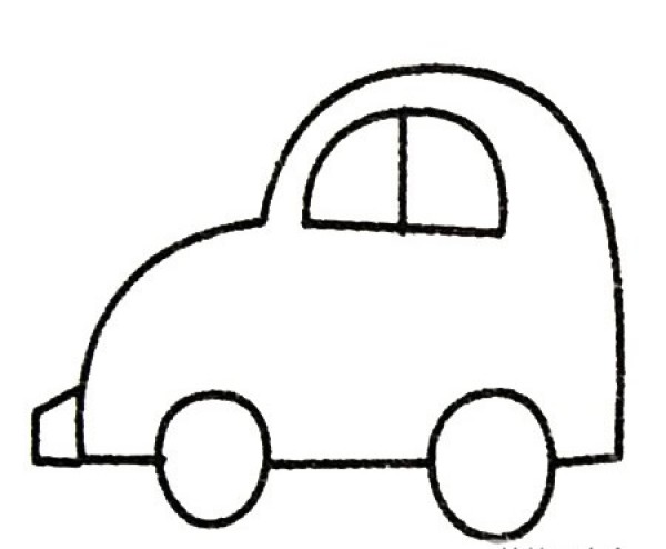 Cute little car simple strokes