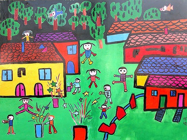 Children’s paintings to celebrate the Spring Festival in 2017