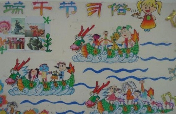 Childrens drawings about dragon boat racing - dragon boat racing