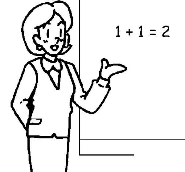 Pictures of simple drawings of mathematics teachers