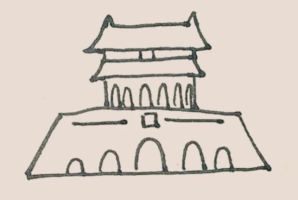 Simple drawing of Tiananmen