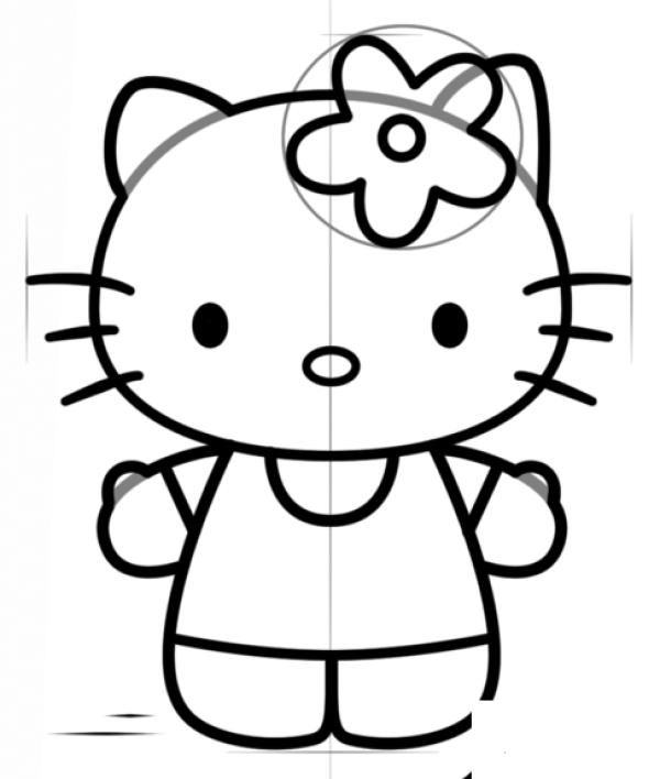 Hello Kitty simple drawing tutorial