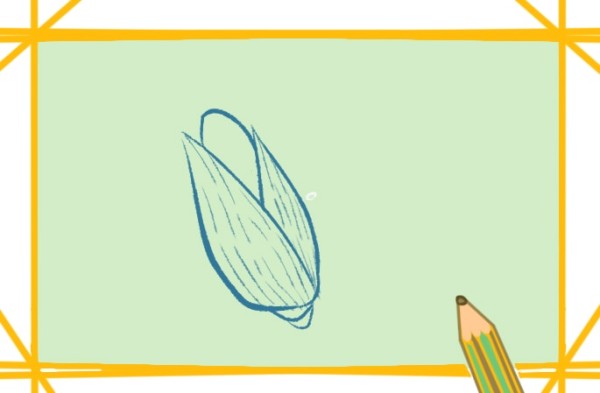 Beautiful simple drawing of corn