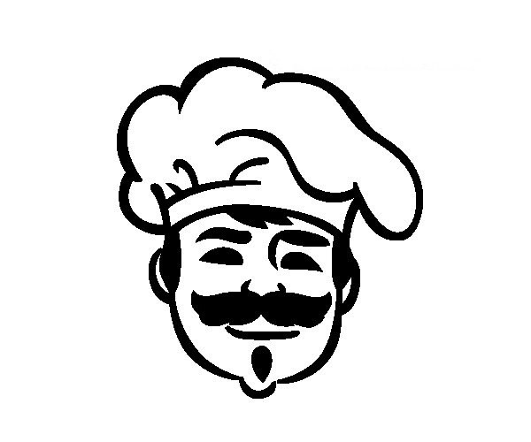 A set of chef avatar simple drawing pictures