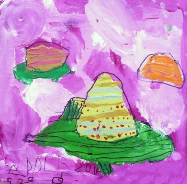 Appreciation of children’s gouache paintings of Dragon Boat Festival rice dumplings