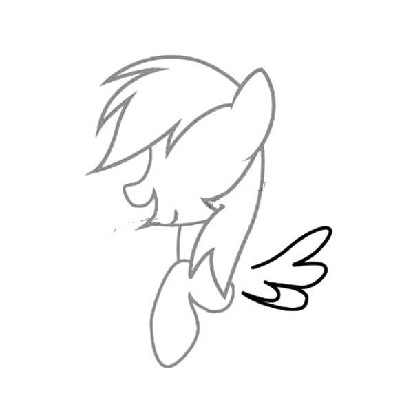 My little pony rainbow daisy simple drawing