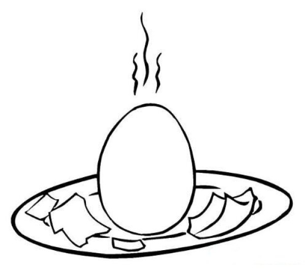 Simple drawing of nutritious eggs