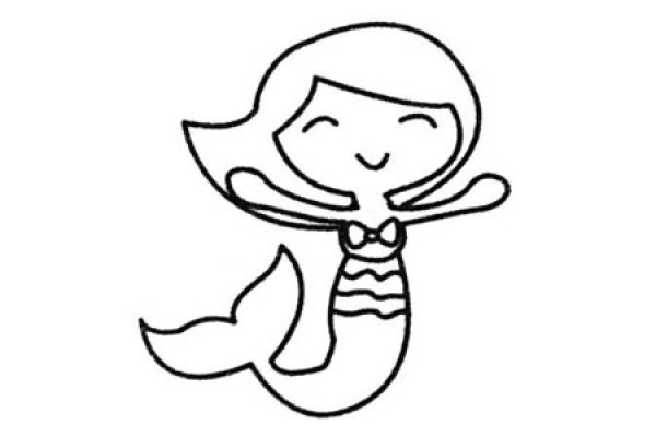 Complete collection of simple mermaid drawings and drawing steps