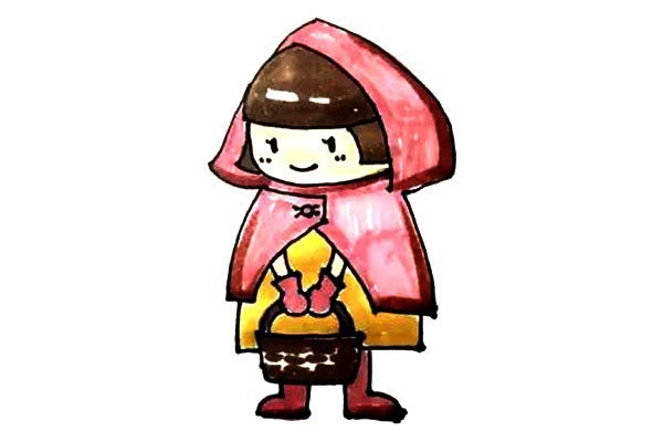 Learn to draw Little Red Riding Hood easily