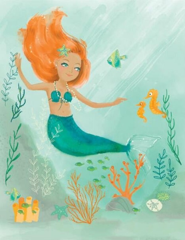 Sharing of beautiful creative paintings of the underwater world of mermaids