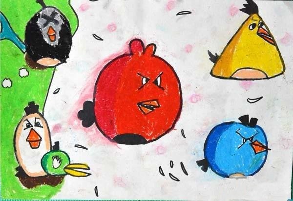 Angry Birds childrens drawing pictures