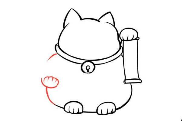 How to draw Lucky Cat