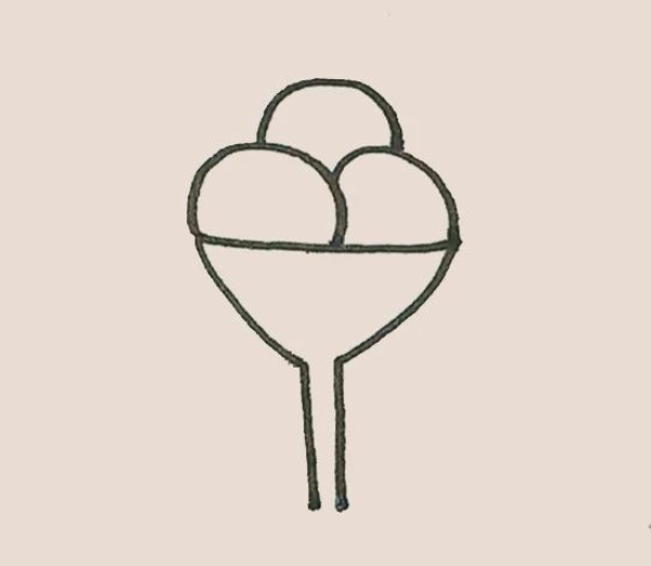 Simple drawing of ice cream