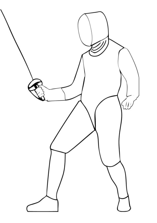 How to draw a fencer