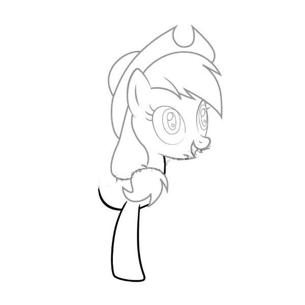 My Little Pony Applejack simple drawing